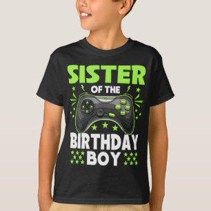 Schwester des Geburtstagsjungen Matching Video Gam T-Shirt