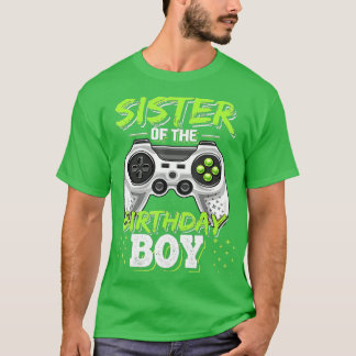 Schwester des Geburtstagsjungen Matching Video Gam T-Shirt