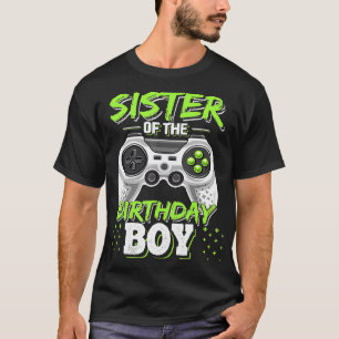 Schwester des Geburtstagsjungen Matching Video Gam T-Shirt