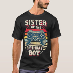 Schwester des Geburtstagsjungen Matching Video Gam T-Shirt