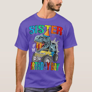 Schwester des Geburtstagsjungen Monsters Truck Din T-Shirt