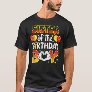 Schwester des Geburtstagsjungen passende Familie T-Shirt