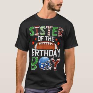 Schwester des Geburtstagsjungen Spieltags-Fußballl T-Shirt