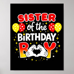 Schwester des Geburtstagskindes Familien-Matching Poster