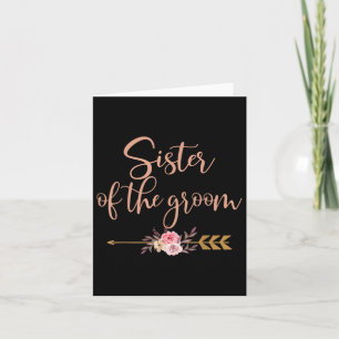 Schwester des Groom-Brautparty-Geschenkes Hochzeit Karte