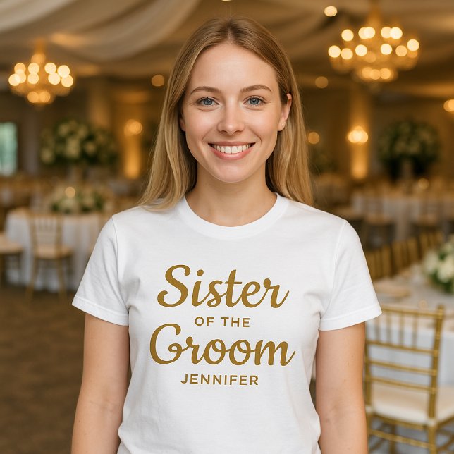 Schwester des Groom Custom T - Shirt (Von Creator hochgeladen)
