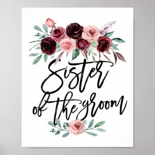 Schwester des Groom Hochzeit ungesetzliche Brautju Poster