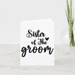 Schwester des Groom-Hochzeitssemble-Brautparty Karte