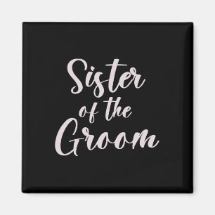 Schwester des Groom-T-Shirt-Hochzeitsmannes der Gr Magnet