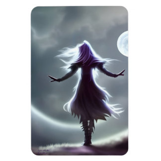 Schwester des Moon AI Fantasy Digital Art Print Magnet