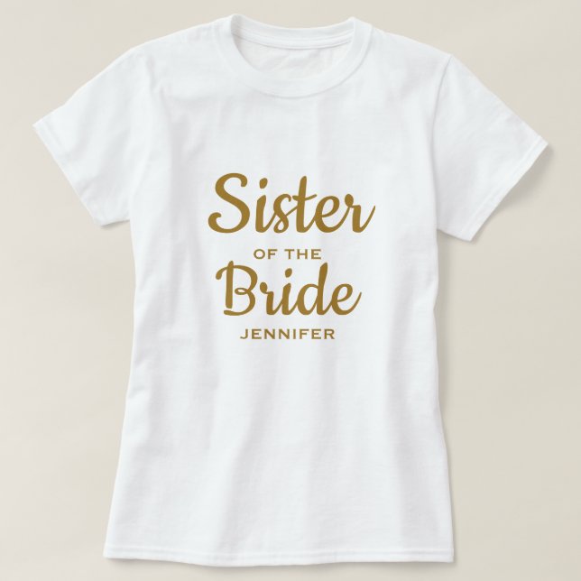 Schwester des T - Shirt der Braut (Design vorne)