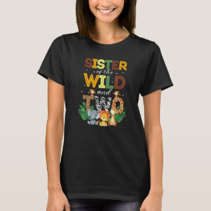 Schwester des wilden Zwei Zoo Birthday Safari Dsch T-Shirt