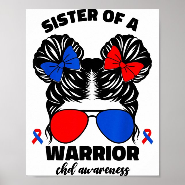 Schwester eines Kriegers CHD angeborener Herzfehle Poster (Vorne)
