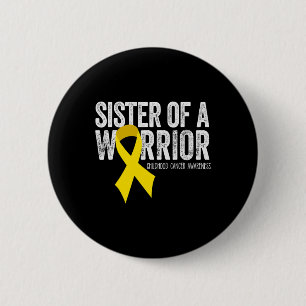Schwester eines Kriegers Kinder-Krebs-Bewusstsein Button