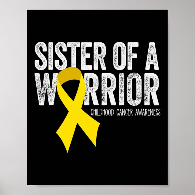 Schwester eines Kriegers Kinder-Krebs-Bewusstsein  Poster (Vorne)