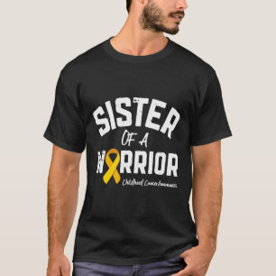 Schwester eines Kriegers Kinder Krebs Bewusstsein T-Shirt