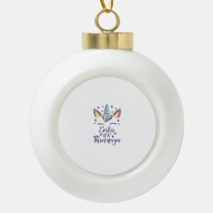 Schwester eines Threenager-Mädchens 3. Geburtstag Keramik Kugel-Ornament