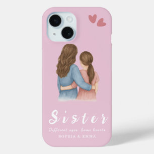 Schwester-Foto-Collage – iPhone 15 Hülle Geschenk