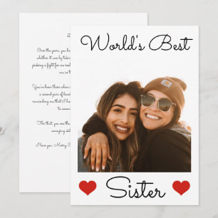 Schwester Foto Feiertagskarte