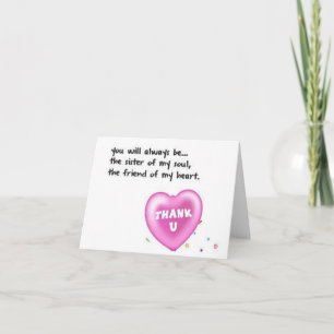 SCHWESTER, FREUND AUF MEINEM KIND/IN MEINEM HERZEN KARTE