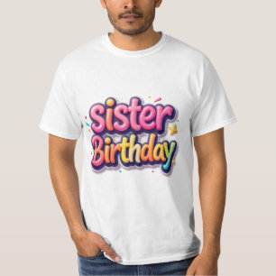 Schwester Geburtstags-Regenbogen-Blasen-Geschenk f T-Shirt