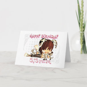 Schwester Geburtstagskarte Moonies Süsse Kuchen Kä Karte