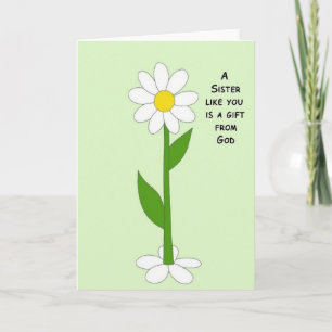 Schwester-Geschenk-Blumenkunstkarte Karte