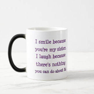 Schwester-Geschenk-Tasse mit Verwandlungstasse