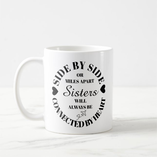 Schwester Gift, Schwester Tasse, Freundschaft Tass Kaffeetasse (Links)