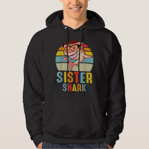 Schwester-Hai Vintage Retro-Hai-Liebhaber Mutterta Hoodie