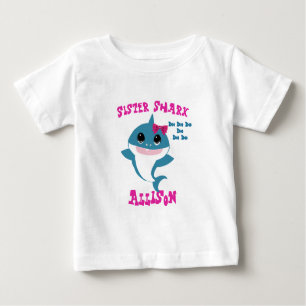 Schwester-Haifisch-T-Shirt Baby T-shirt