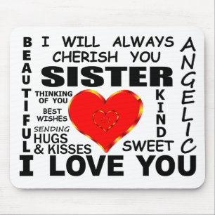 Schwester I Liebe You Mousepad