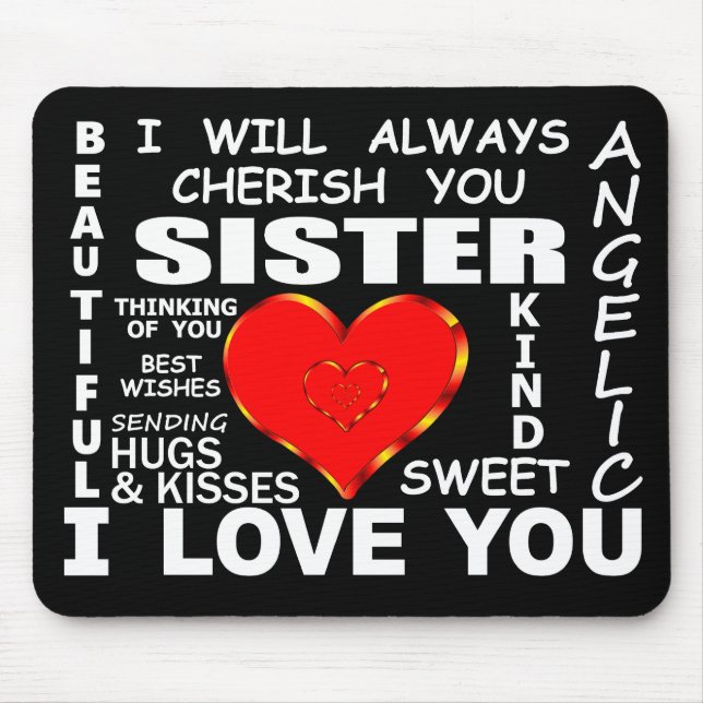 Schwester I Liebe You Mousepad (Vorne)