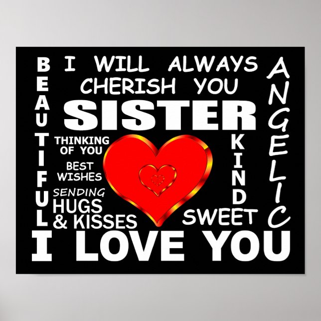 Schwester I Liebe You Poster (Vorne)