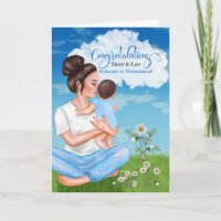 Schwester im Gesetz Neue Babygratulation Baby Boy
