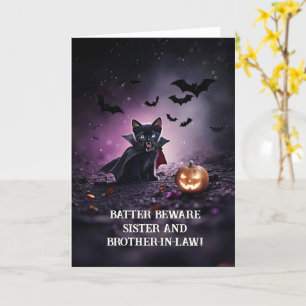 Schwester in Law Halloween Niedlich Karte