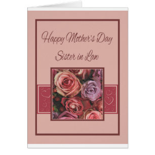 Schwester in Law Happy Mother Day Rose Card