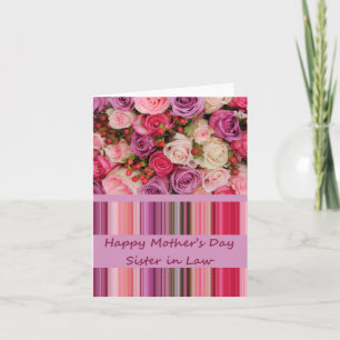 Schwester in Law Happy Mother's Day Rose Card Karte