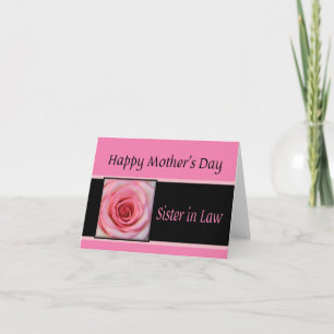 Schwester in Law Happy Mother's Day Rose Card Karte