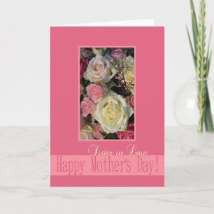 Schwester in Law Happy Mother's Day Rose Card Karte