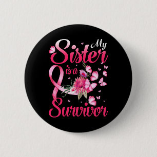 Schwester ist ein Geschwätz-Brustkrebsgeschenk Button