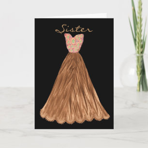 SCHWESTER ist mein Brautjungfer KAKAO-BROWN-Kleid Einladung
