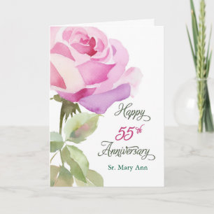 Schwester Jubiläum 55. Jahrestag katholisch Karte