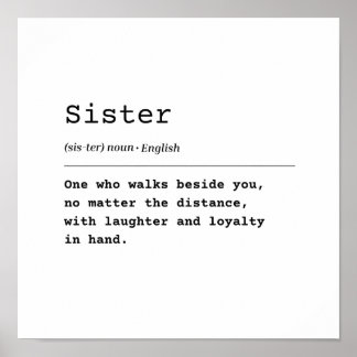 Schwester - Lachen & Loyalität Poster