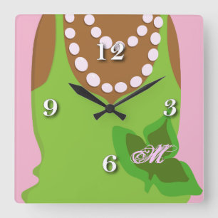 Schwester-Liebe Quadratische Wanduhr