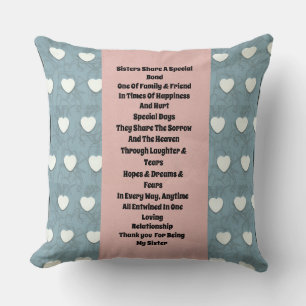 Schwester Marshmallow Herz Kissen