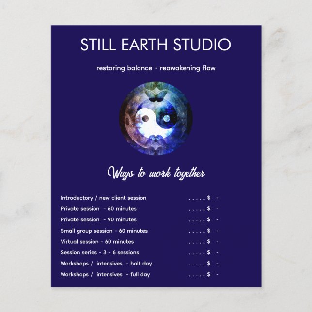 Schwester Mond | Yin Yang Design Flyer (Vorne)