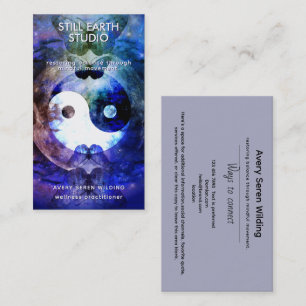 Schwester Mond   Yin Yang Design Visitenkarte