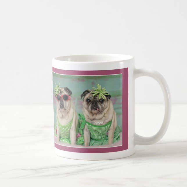 Schwester-Mops-Tasse durch Möpse und Küsse Kaffeetasse (Rechts)