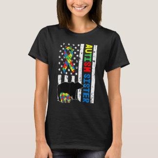 Schwester passende Familie Autismus-Bewusstsein Am T-Shirt